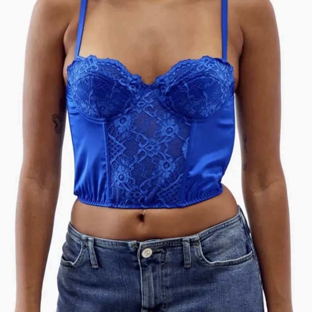 NWOT BDG Blue Lace Bustier